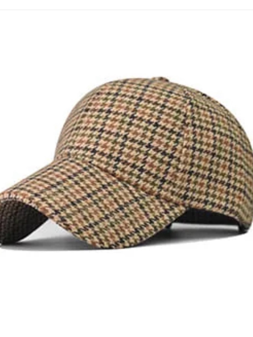 Plaids Pattern Baseball Cap - Brown/Beige